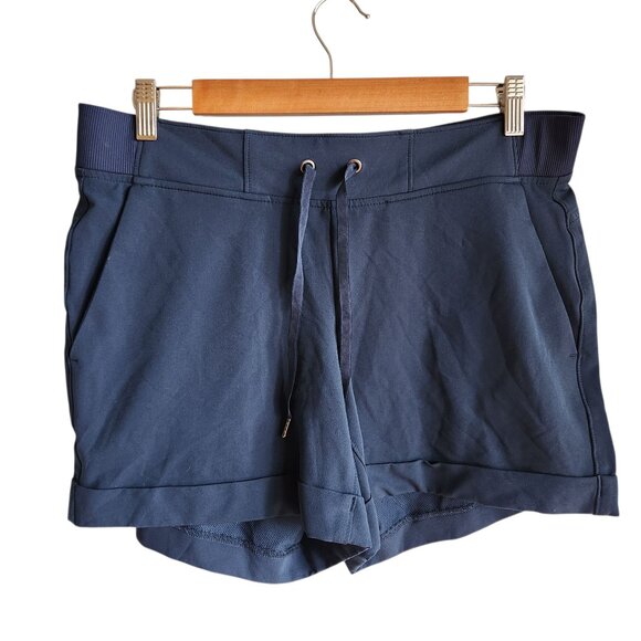 Athleta Pants - Athleta Shorts Blue Teal 10 Tall 10T Women's Pockets Cuffed 5" Inseam